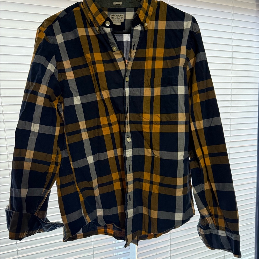 J. Crew Men's Plaid Shirt  slim fit!